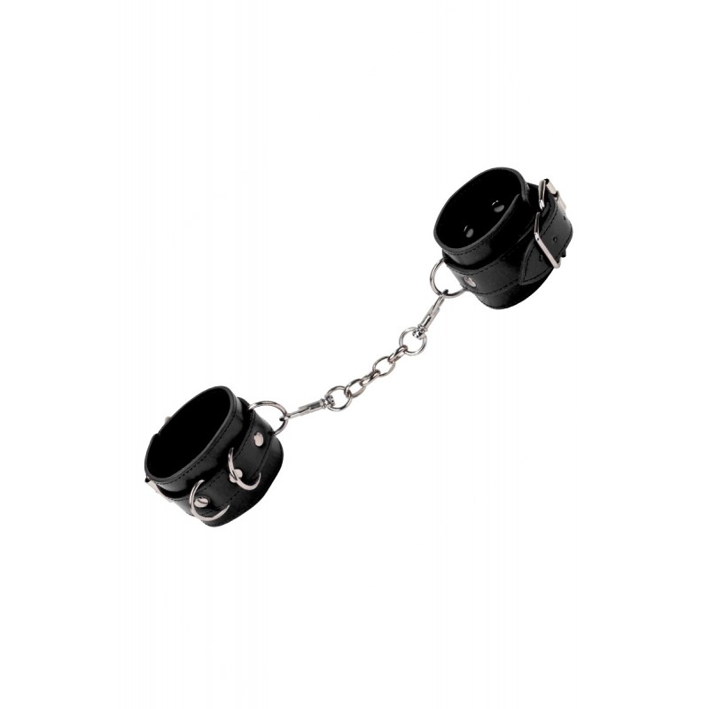 Menottes Premium en cuir noir - Ouch! by Shots