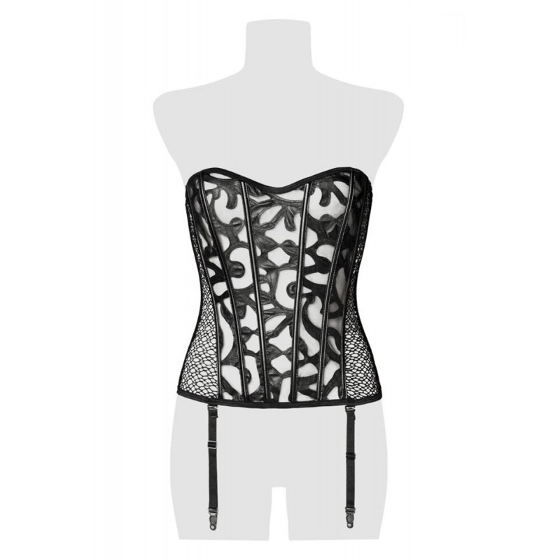 Corset bustier à jarretelles - Grey Velvet Corset bustier à jarretelles - Grey Velvet
