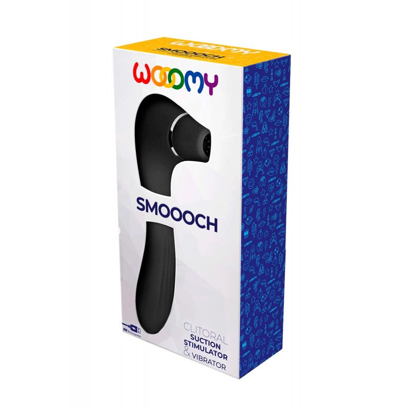 Stimulateur clitoridien Smooch noir - Wooomy Stimulateur clitoridien Smooch noir - Wooomy