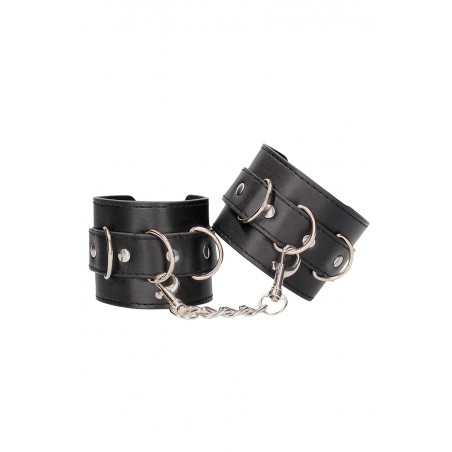 Menottes Premium en cuir noir - Ouch! by Shots