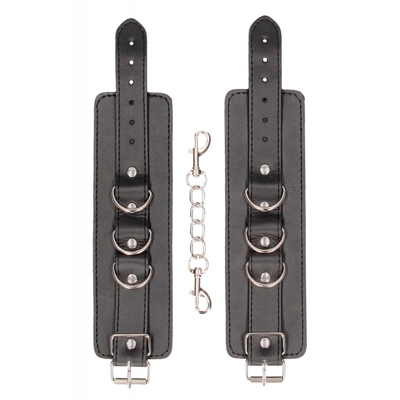 Menottes Premium en cuir noir - Ouch! by Shots Menottes Premium en cuir noir - Ouch! by Shots