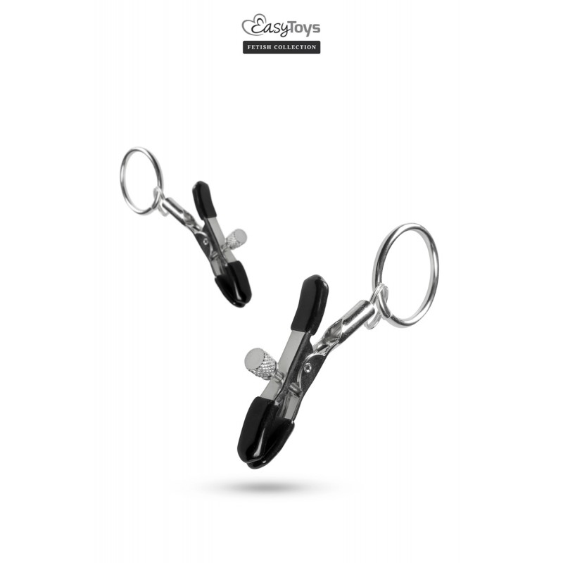 Pinces à tétons avec anneau - Easytoys Fetish Collection Pinces à tétons avec anneau - Easytoys Fetish Collection