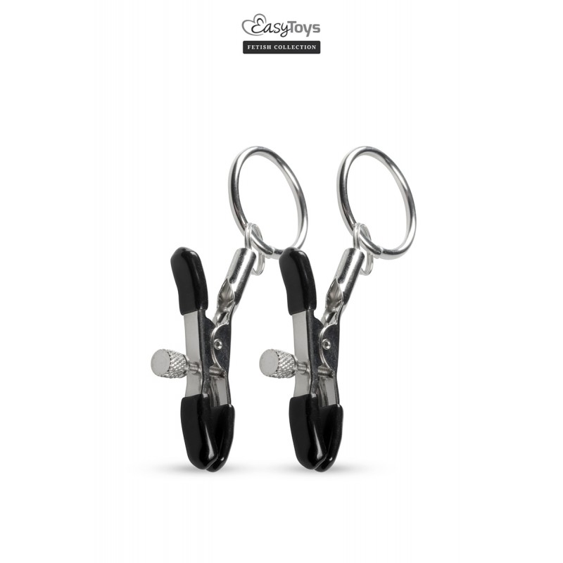 Pinces à tétons avec anneau - Easytoys Fetish Collection Pinces à tétons avec anneau - Easytoys Fetish Collection