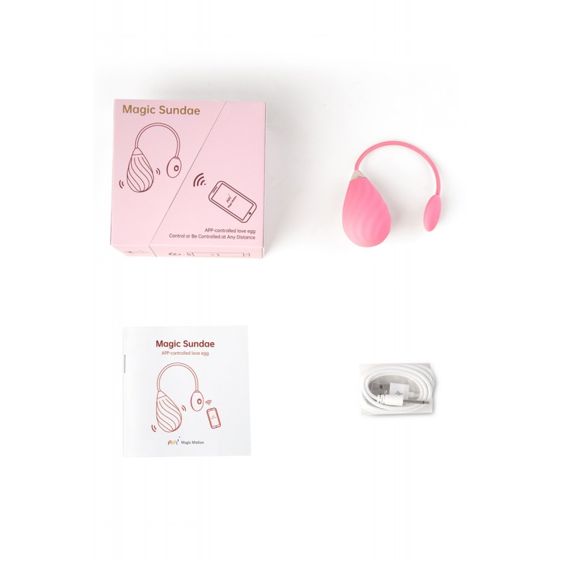 Oeuf vibrant connecté Magic Sundae rose - Magic Motion Oeuf vibrant connecté Magic Sundae rose - Magic Motion