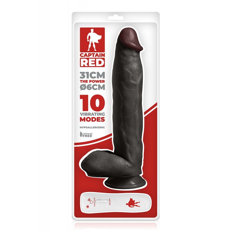 Vibro XXL The Power Black 31 x 6 cm - Captain Red Vibro XXL The Power Black 31 x 6 cm - Captain Red