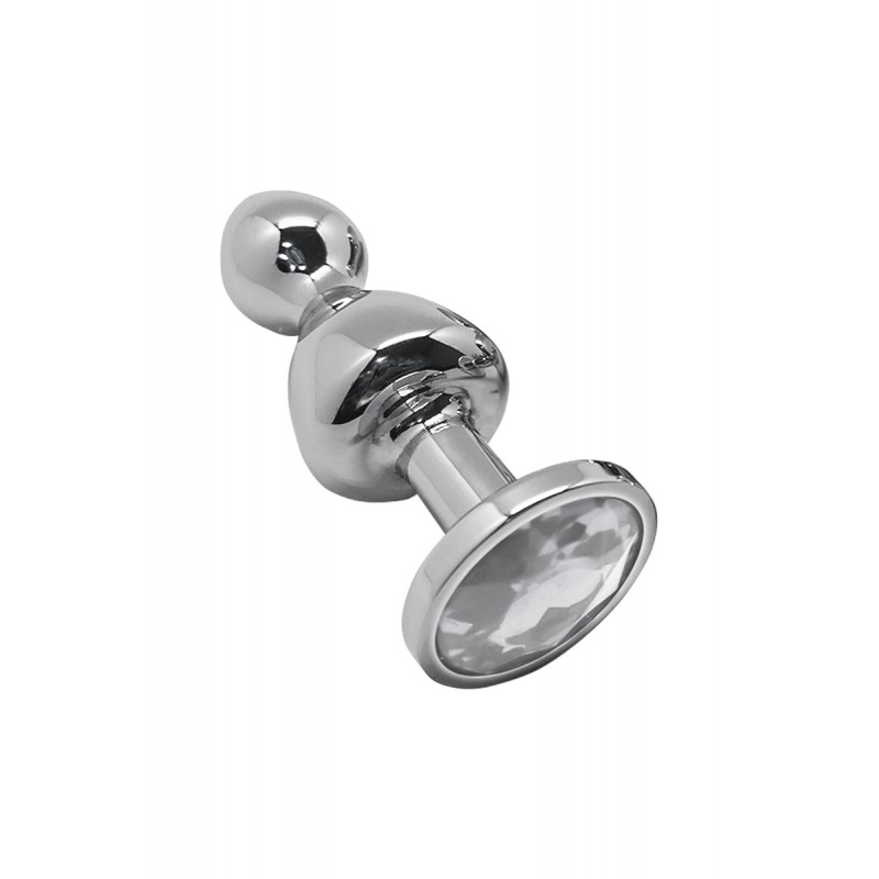 Plug bijou Lollypop transparent M - Wooomy Plug bijou Lollypop transparent M - Wooomy