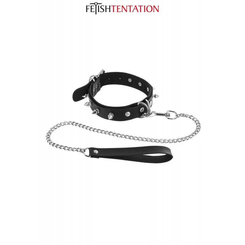 Collier à pointes & laisse - Fetish Tentation Collier à pointes & laisse - Fetish Tentation
