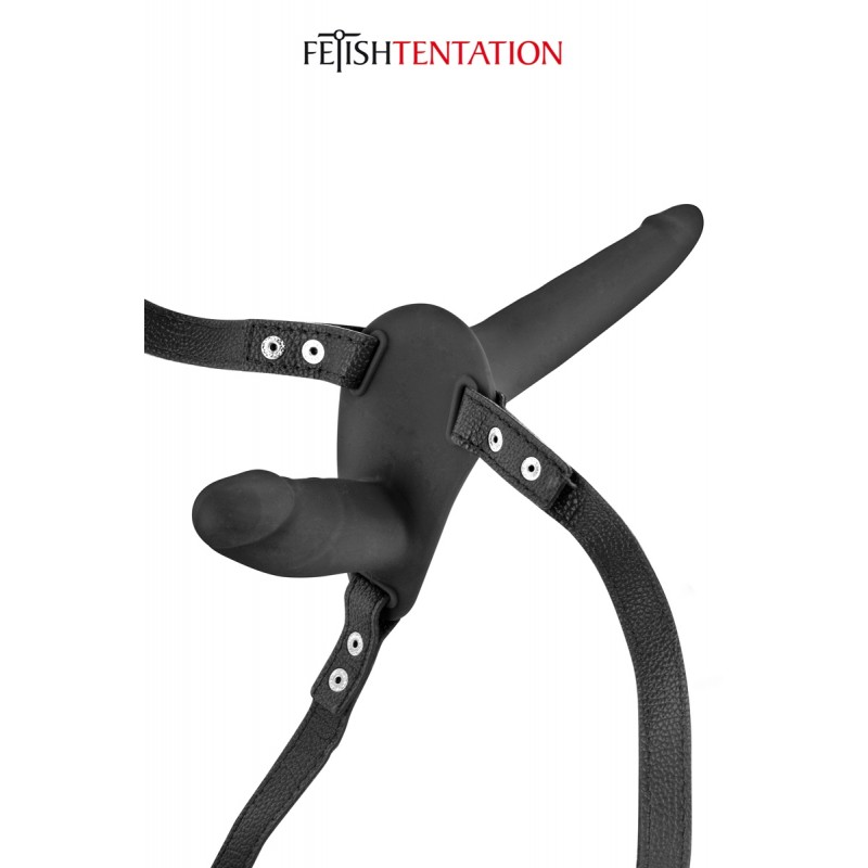 Double gode ceinture noir - Fetish Tentation Double gode ceinture noir - Fetish Tentation