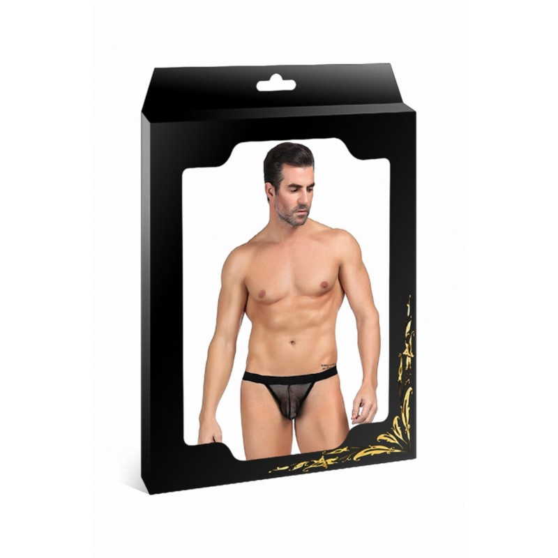 String homme noir résille String homme noir résille