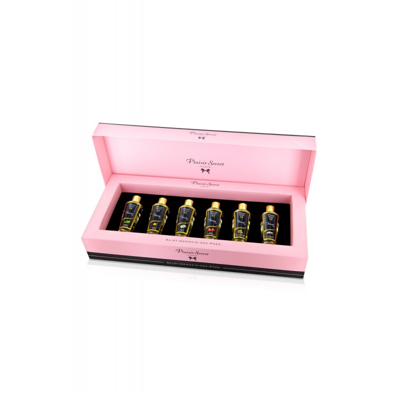 Coffret 6 huiles de massage sèches - Plaisir Secret Coffret 6 huiles de massage sèches - Plaisir Secret