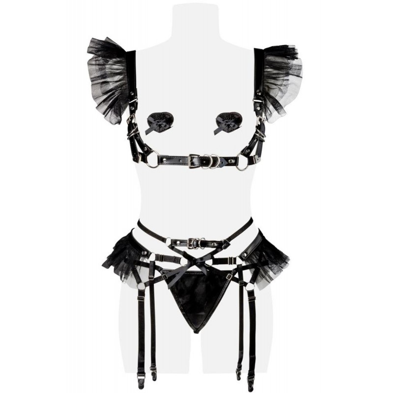 Ensemble burlesque 4 pièces - Grey Velvet Ensemble burlesque 4 pièces - Grey Velvet