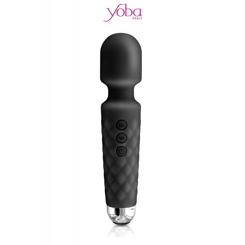 Vibro Love Wand rechargeable noir - Yoba Vibro Love Wand rechargeable noir - Yoba