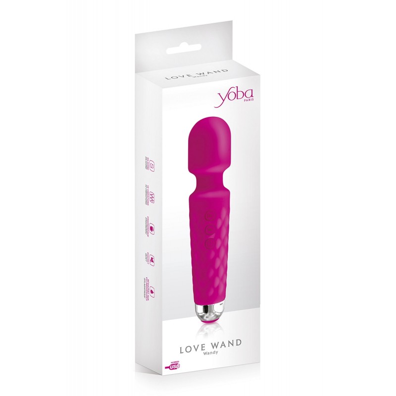 Vibro Love Wand rechargeable rose - Yoba Vibro Love Wand rechargeable rose - Yoba