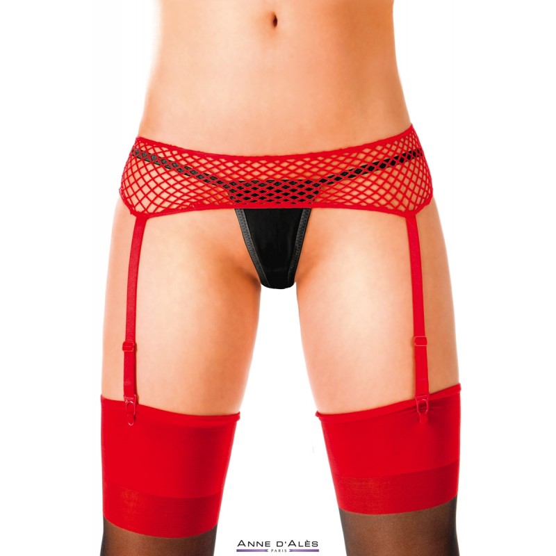 Porte-jarretelles rouge Penelope - Anne d'Alès Porte-jarretelles rouge Penelope - Anne d'Alès