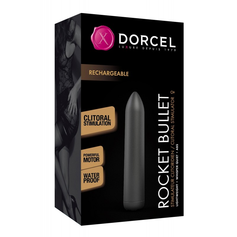 Mini vibro Rocket Bullet noir - Dorcel Mini vibro Rocket Bullet noir - Dorcel
