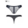 String noir wetlook et mesh - Regnes String noir wetlook et mesh - Regnes