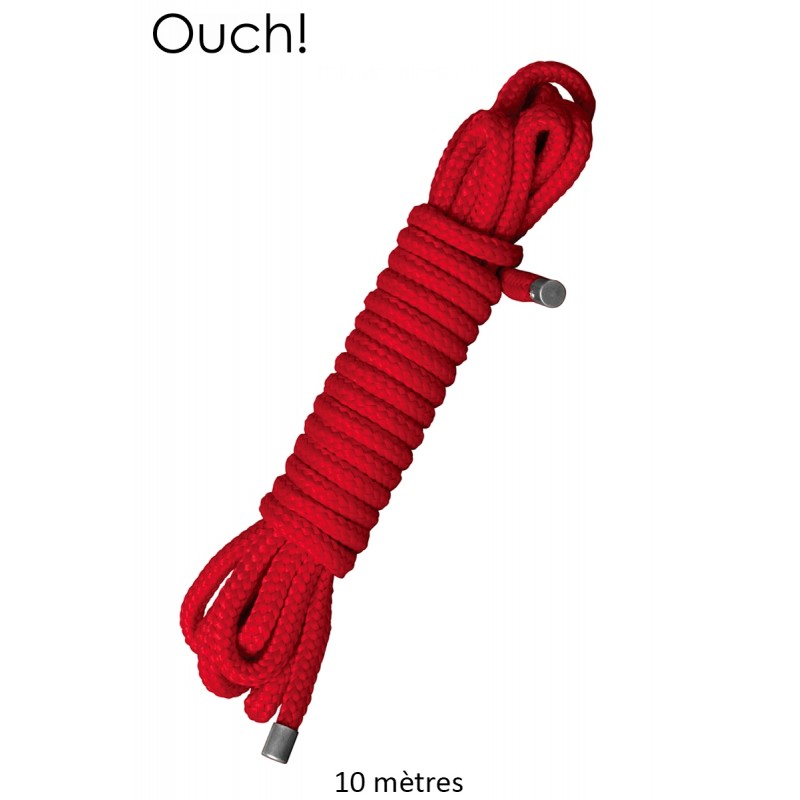 Corde de bondage Japonais 10m rouge - Ouch Corde de bondage Japonais 10m rouge - Ouch