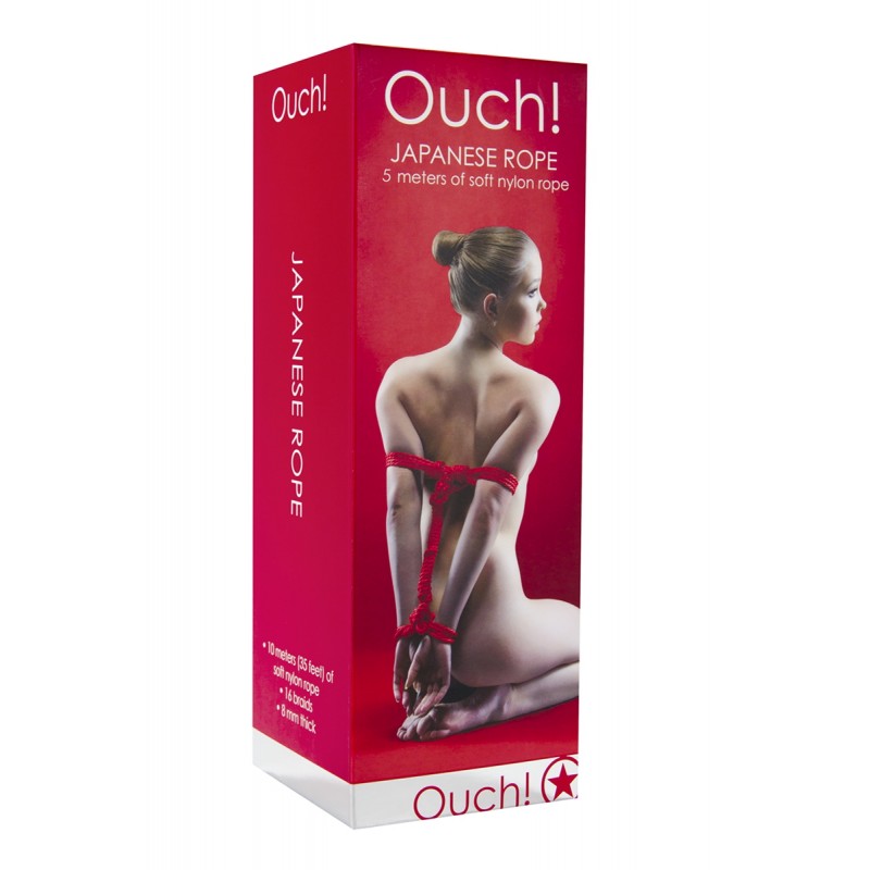 Corde de bondage Japonais 5m rouge - Ouch Corde de bondage Japonais 5m rouge - Ouch