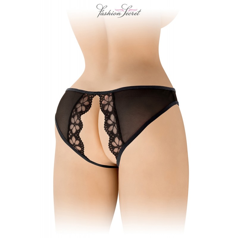 Culotte noire ouverte Ambre - Fashion Secret Culotte noire ouverte Ambre - Fashion Secret