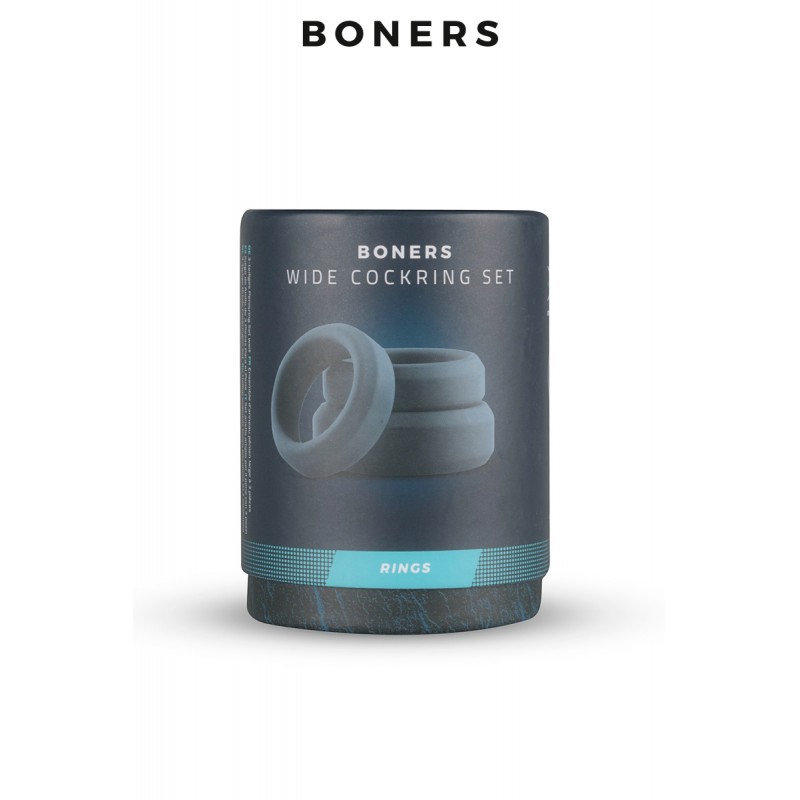 Kit de 3 anneaux de pénis larges - Boners Kit de 3 anneaux de pénis larges - Boners