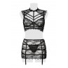 Set érotique jupe à jarretelles et top dentelle - Grey Velvet Set érotique jupe à jarretelles et top dentelle - Grey Velvet