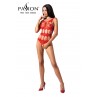 Body ouvert résille BS083 - Rouge Body ouvert résille BS083 - Rouge