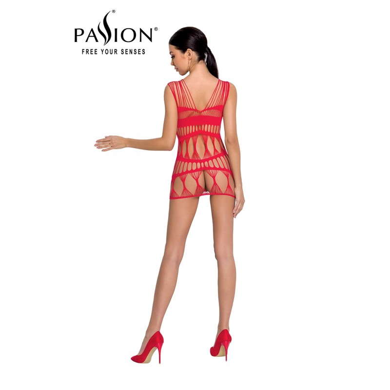 Robe nue résille BS089 - Rouge Robe nue résille BS089 - Rouge