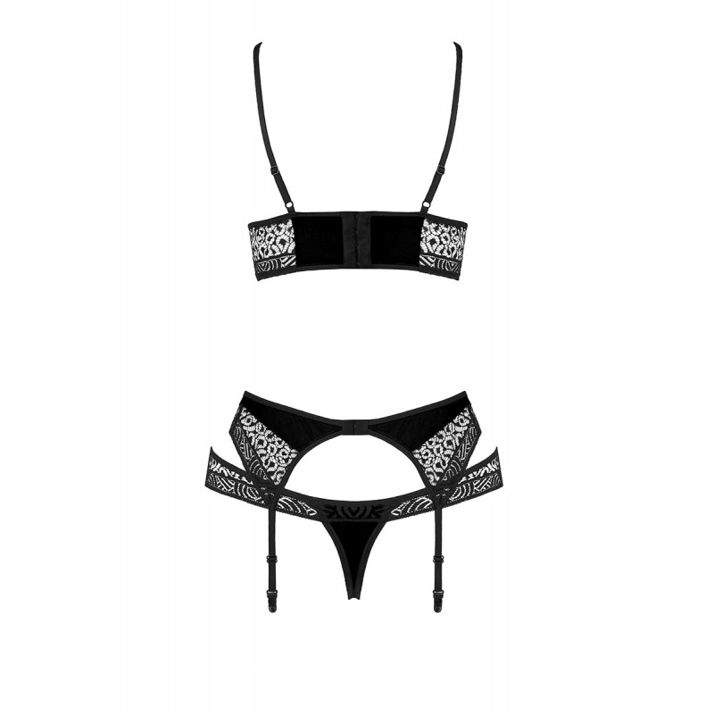 Ensemble à jarretelles Scarlet noir - Passion Ensemble à jarretelles Scarlet noir - Passion