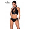 Bustier et string faux cuir Nancy - Passion Bustier et string faux cuir Nancy - Passion