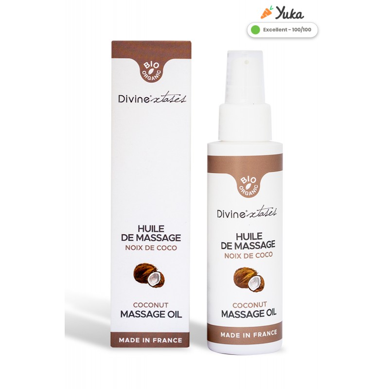 Huile de massage gourmande BIO Noix de coco Huile de massage gourmande BIO Noix de coco