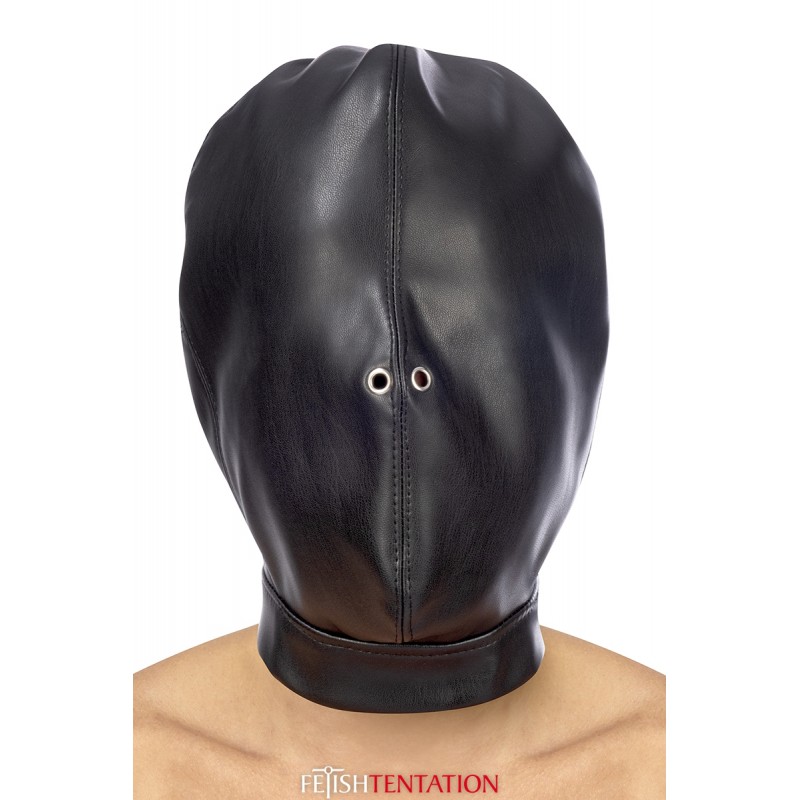 Cagoule BDSM fermée simili cuir - Fetish Tentation Cagoule BDSM fermée simili cuir - Fetish Tentation