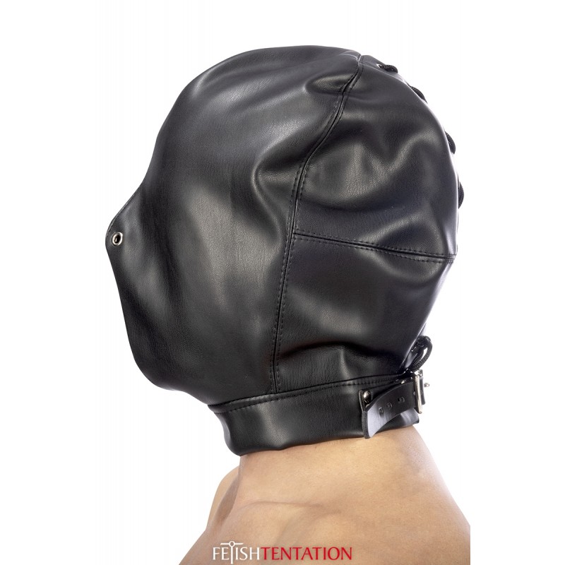 Cagoule BDSM fermée simili cuir - Fetish Tentation Cagoule BDSM fermée simili cuir - Fetish Tentation