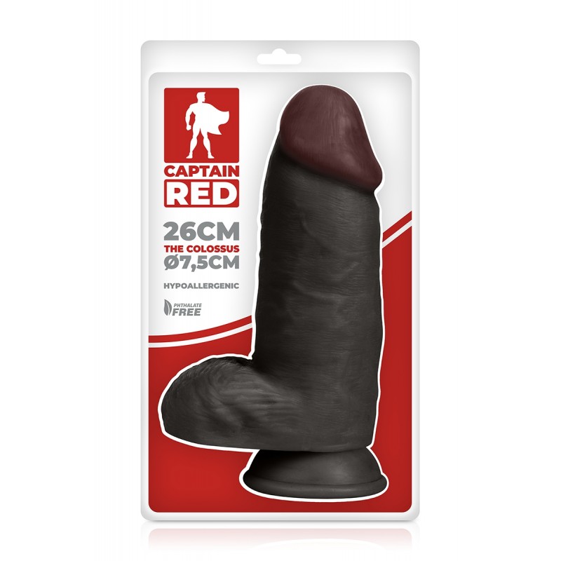 Gode XXL Colossus Black 26 x 7,5 cm - Captain Red Gode XXL Colossus Black 26 x 7,5 cm - Captain Red