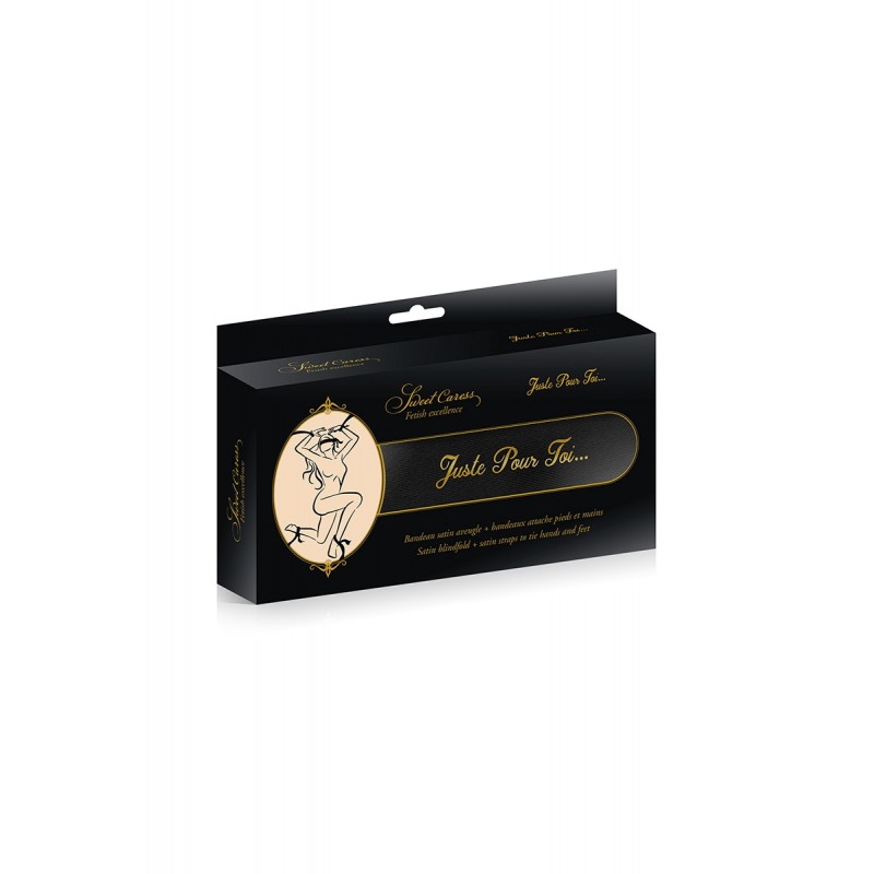 5 liens satin noir - Sweet Caress 5 liens satin noir - Sweet Caress