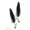 Pinces à seins plume noire - Sweet Caress Pinces à seins plume noire - Sweet Caress