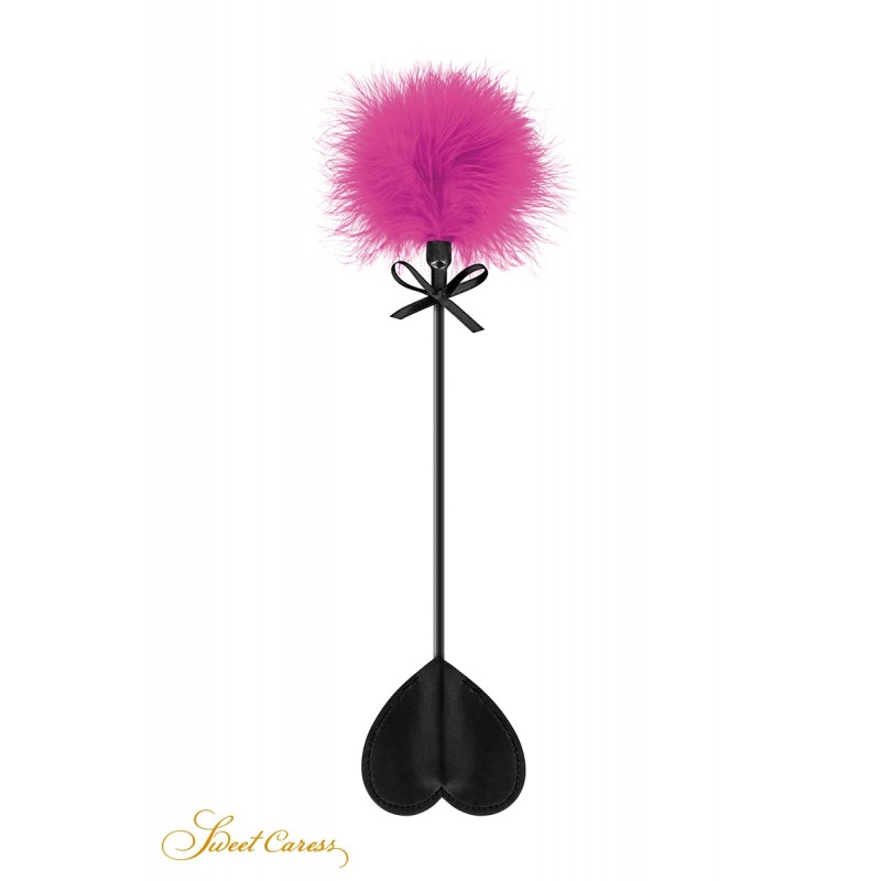 Tapette coeur avec pompon fuchsia - Sweet Caress Tapette coeur avec pompon fuchsia - Sweet Caress