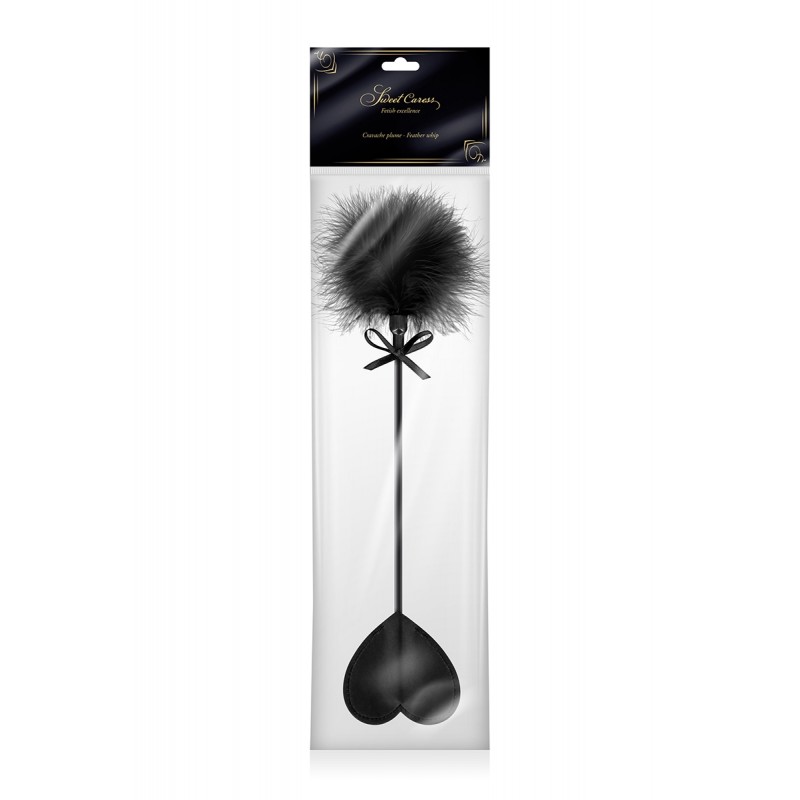 Tapette coeur avec pompon noir - Sweet Caress Tapette coeur avec pompon noir - Sweet Caress