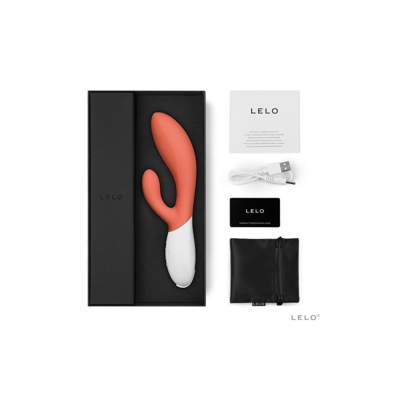 Vibro Rabbit Ina 3 Coral Red - Lelo Vibro Rabbit Ina 3 Coral Red - Lelo