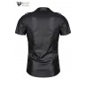 Chemise manches courtes wetlook noire Luca - Regnes Chemise manches courtes wetlook noire Luca - Regnes