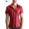 Chemise manches courtes wetlook rouge Carlo - Regnes Chemise manches courtes wetlook rouge Carlo - Regnes