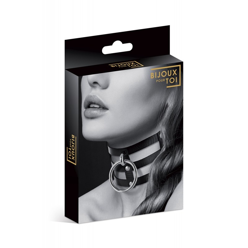 Collier Fetish large avec anneau - Bijoux pour Toi Collier Fetish large avec anneau - Bijoux pour Toi