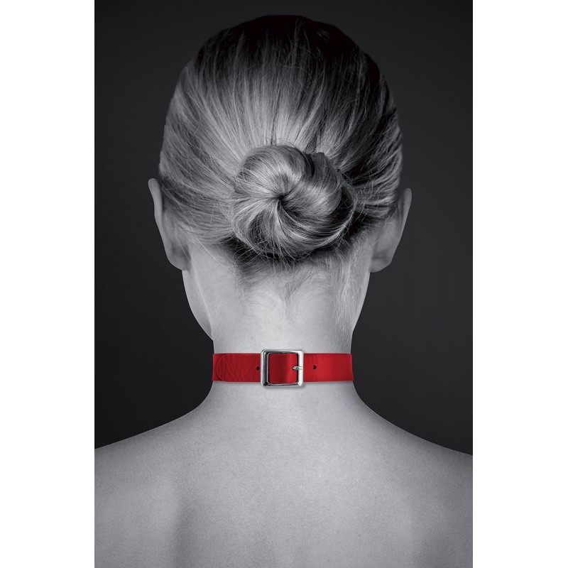 Collier Fetish rouge avec anneau - Bijoux Pour Toi Collier Fetish rouge avec anneau - Bijoux Pour Toi