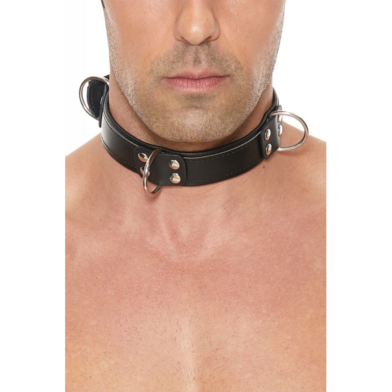 Collier Bondage Deluxe noir - Ouch! Collier Bondage Deluxe noir - Ouch!