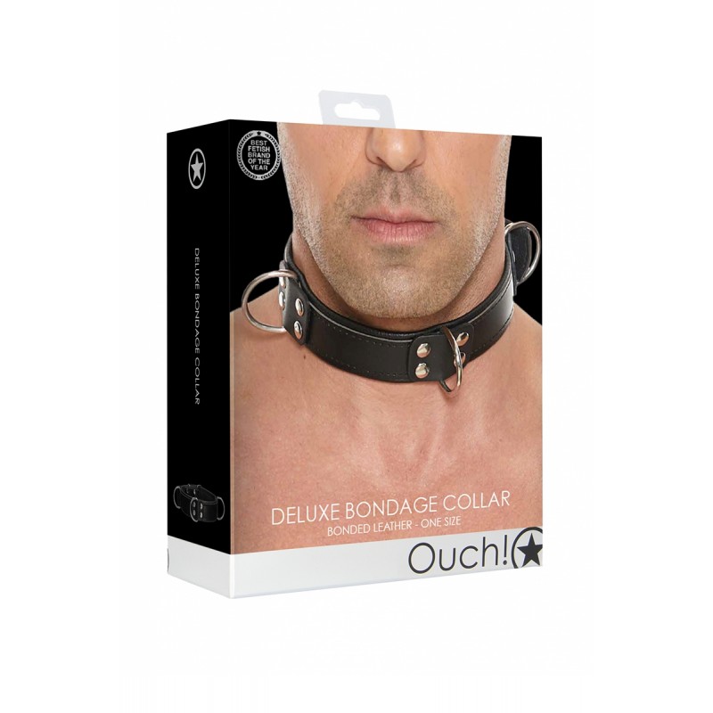 Collier Bondage Deluxe noir - Ouch! Collier Bondage Deluxe noir - Ouch!