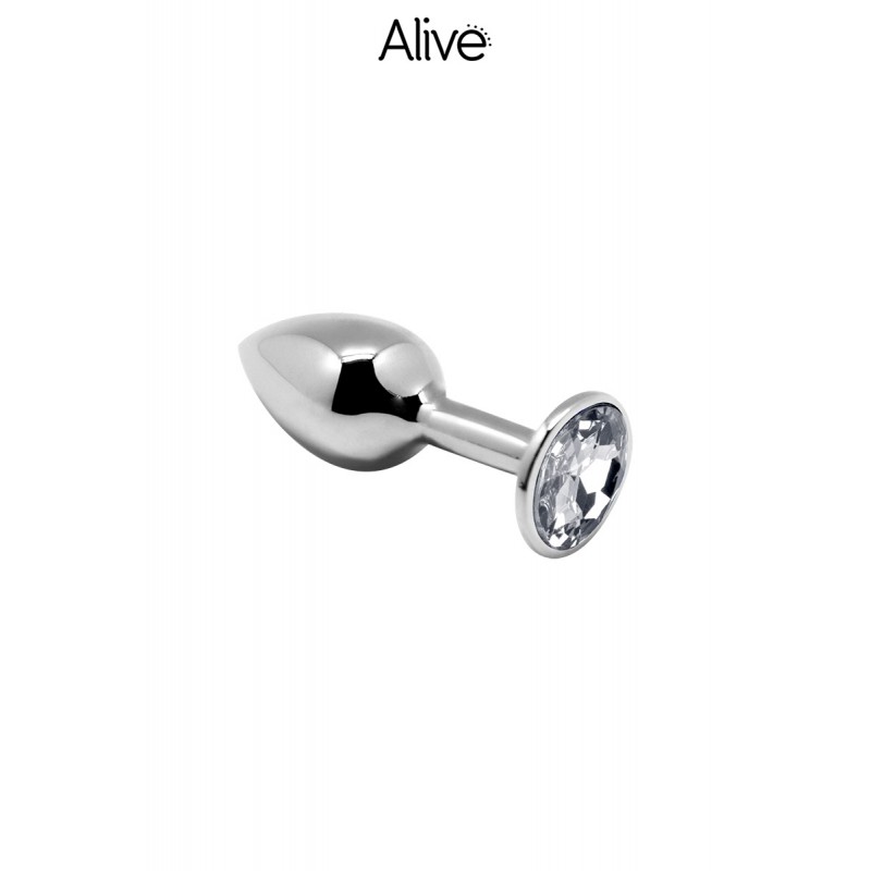Plug métal bijou transparent M - Alive Plug métal bijou transparent M - Alive