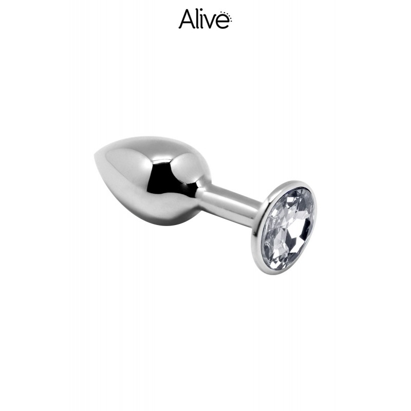 Plug métal bijou transparent L - Alive Plug métal bijou transparent L - Alive