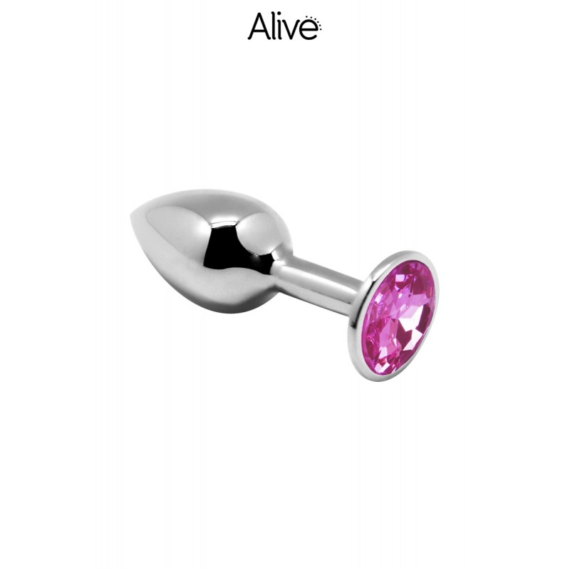 Plug métal bijou rose L - Alive Plug métal bijou rose L - Alive