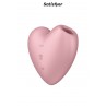 Double stimulateur Cutie Heart rose - Satisfyer Double stimulateur Cutie Heart rose - Satisfyer