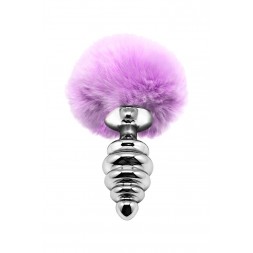 Plug métal Fluffy Twist M mauve - Alive