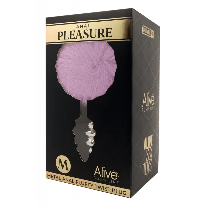 Plug métal Fluffy Twist M mauve - Alive Plug métal Fluffy Twist M mauve - Alive